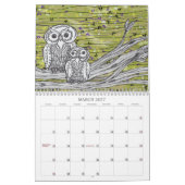 フクロウ2012のカレンダー カレンダー (3月 2027)