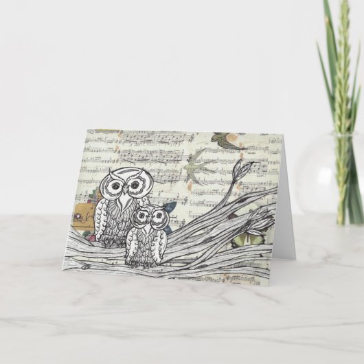 フクロウ22の挨拶状 カード (正面)
