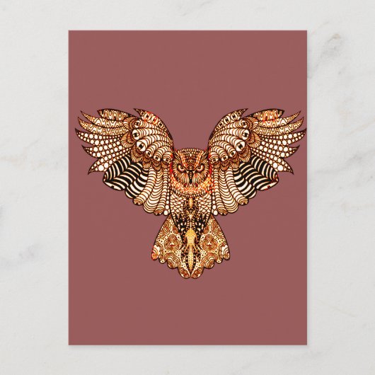 フクロウ2 ポストカード (正面)