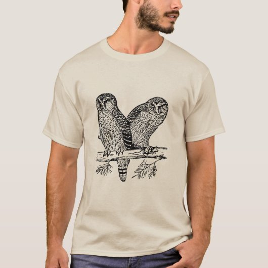 フクロウ2 Tシャツ (正面)