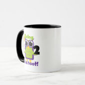 フクロウ2nd誕生日Tシャツとギフト マグカップ (正面左)