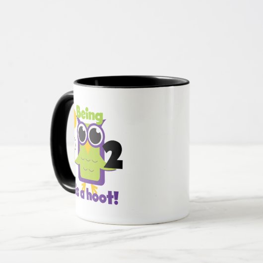 フクロウ2nd誕生日Tシャツとギフト マグカップ (正面左)