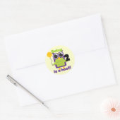 フクロウ2nd誕生日Tシャツとギフト ラウンドシール (封筒)