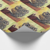 フクロウ30in x 6ftラッピング紙、光沢ラッピング ラッピングペーパー (角)