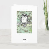 フクロウ31グリーティングカードをドッティ カード (裏面)