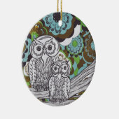 フクロウ34 セラミックオーナメント (右)