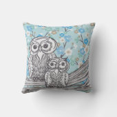 フクロウ38の枕 クッション (裏面)