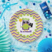 フクロウ4はフート誕生日紙プレート ペーパープレート (パーティー)