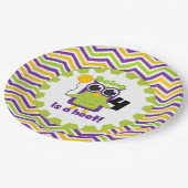 フクロウ4はフート誕生日紙プレート ペーパープレート (アングル)