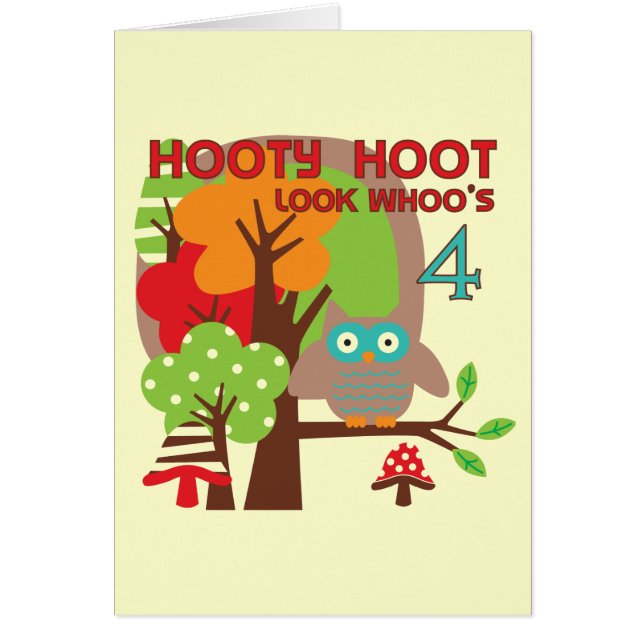 フクロウ4th誕生日Tシャツとギフト (正面)