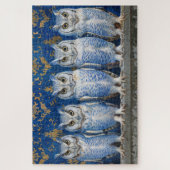 フクロウ5羽 ジグソーパズル (縦)