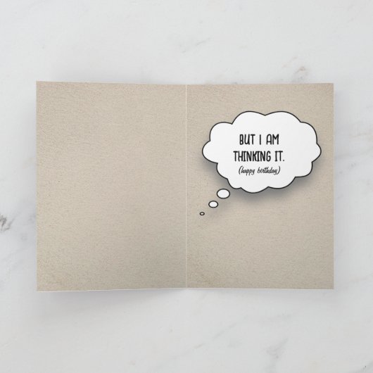 フクロウ50誕生日 カード (内部)