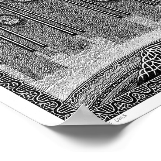 フクロウ5 ポスター (角)