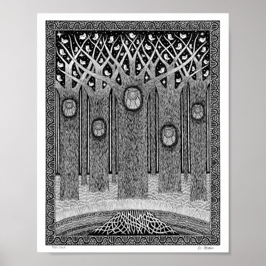 フクロウ5 ポスター (正面)