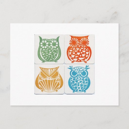 フクロウ5 ポストカード (正面)