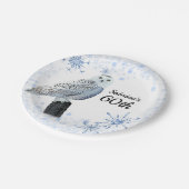 フクロウ60歳の誕生日パーティー ペーパープレート (アングル)