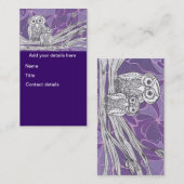 フクロウ9つの名刺 名刺 (正面/裏面)