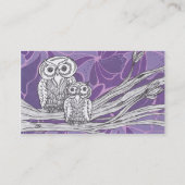 フクロウ9つの名刺 名刺 (裏面)