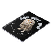 フクロウ：あなたは誰と話し考えているんだ？ ノートブック (左側)