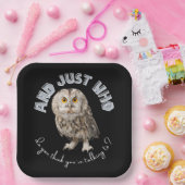 フクロウ：あなたは誰と話し考えているんだ？ ペーパープレート (パーティー)