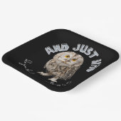 フクロウ：あなたは誰と話し考えているんだ？ ペーパープレート (傾斜あり)