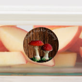 フクロウ、きのこ、紅葉シダ ラベル (貼付)