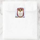 フクロウ・アット・レスト スクエアシール (バッグ)