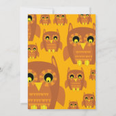 フクロウ・アニマル・キッドのバースデーパーティ招待状 招待状 (裏面)