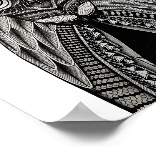 フクロウ・アート ポスター (角)