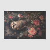 フクロウ・イン・フラワーズ4 Decopage紙 薄葉紙 (正面)