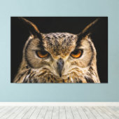フクロウ、イーグルフクロウキャンバスプリントプリント キャンバスプリント (インサイチュ (ウッドフロア))