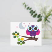 フクロウ・オリバー ポストカード (スタンド正面)