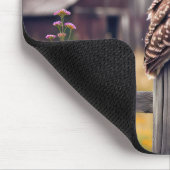 フクロウ・オン・フェンス・ポスト マウスパッド (コーナー)