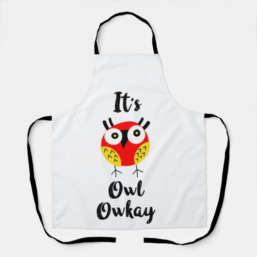 フクロウ・オーケイ エプロン (正面)