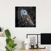 フクロウ：カラー選択撮影 ポスター (ホームオフィス)