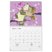 フクロウ、カレンダー カレンダー (2月 2026)