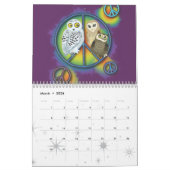 フクロウ、カレンダー カレンダー (3月 2026)
