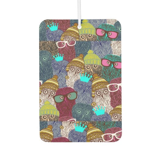 フクロウ カーエアーフレッシュナー (正面)