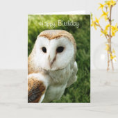 フクロウ カード (黄色い花)