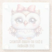 フクロウ ガラスコースター (裏面)