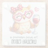 フクロウ ガラスコースター (裏面)