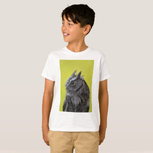 フクロウ – キッズハネタレスシャツ Tシャツ