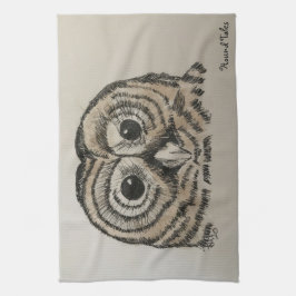 フクロウ キッチンタオル