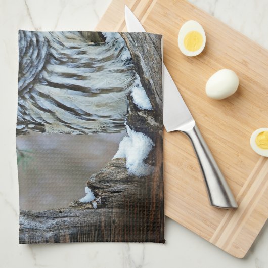 フクロウ キッチンタオル (四つ折り)