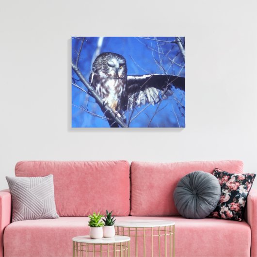 フクロウ キャンバスプリント (インサイチュ (リビング))
