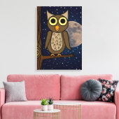 フクロウ キャンバスプリント (インサイチュ (リビング))