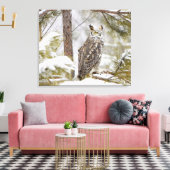 フクロウ キャンバスプリント (インサイチュ (リビング))