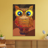 フクロウ キャンバスプリント (インサイチュ (リビング))
