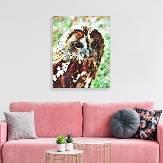 フクロウ キャンバスプリント (インサイチュ (リビング))