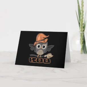 フクロウ ギフト かわいいフクロウ 子供 ハロウィン 茶色のフクロウ カード